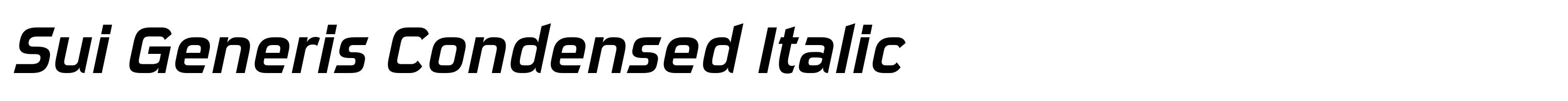 Sui Generis Condensed Italic